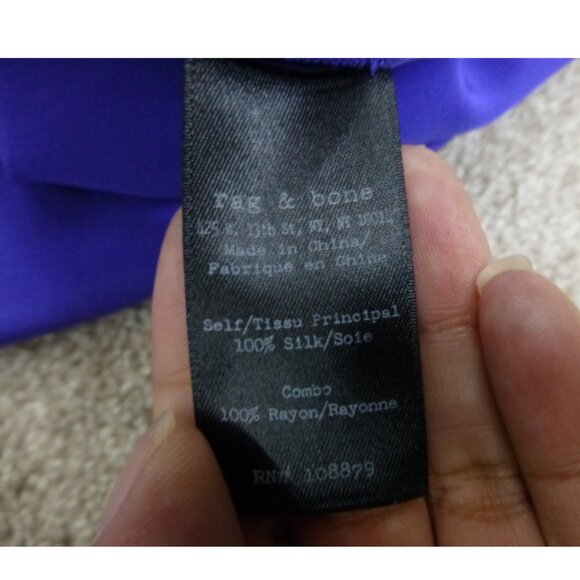 Rag & Bone 100% Silk Blue Camisole Clematis Top (Size S) - Picture 6 of 10